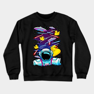 Astronaut Selfie Outer Space Gift Men Kids Women Funny Space Crewneck Sweatshirt